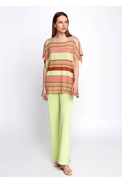 Knitss Boat Neck Openwork Detailed Knitwear Tunic