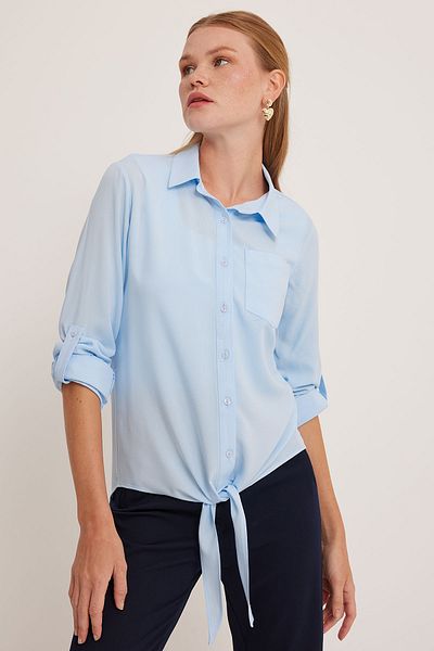 Bigdart Woman's Blue Viscose Shirt 20237