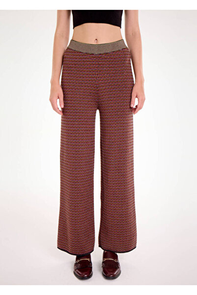 Knitss Merino Yün Karışımlı Jakar Desen Triko Pantolon