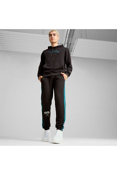 Puma T7 Play. Paris. Unisex Black Sweatpants