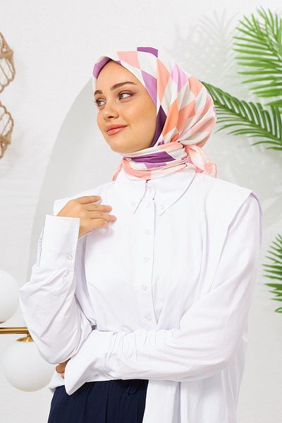 İpekhan Μαλακό κασκόλ Relax Geometric Ala Daisy 1139-16