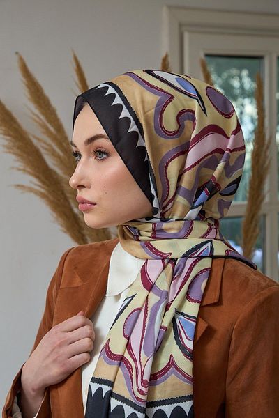 İpekhan Summer Radiance Collection Μαλακό Σάλι Ανοιχτό Κίτρινο Ροδάκινο 3045-15