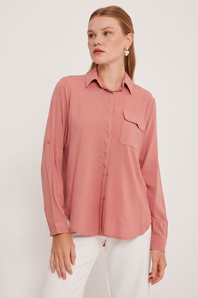 Bigdart Dried Rose Women's Shirt - Pocket Detailed, Model 20234