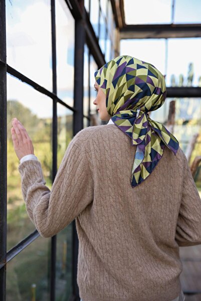 İpekhan Μαλακό κασκόλ Triano Pattern Lemon Yellow 1171-04