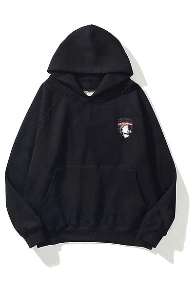 The Champ Clothing Φούτερ με κουκούλα Fleece The Olympian Printed Μαύρο Unisex Hoodie φούτερ