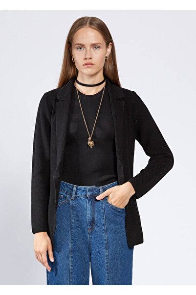 Knitss Merino Yün Siyah Triko Ceket