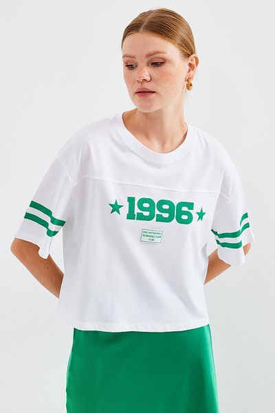 Bigdart Λευκό μπλουζάκι με στάμπα Oversize 4322