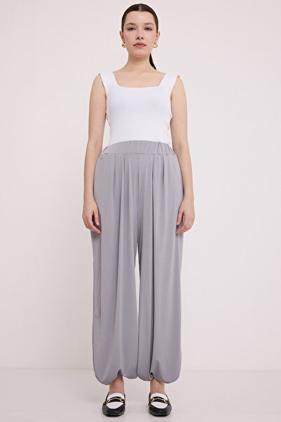 Bigdart Kadın Gri Şalvar Pantolon 6659