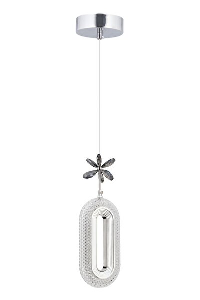 İstanbul Avize Led Alfa Tekli Gümüş 3 Renk Ledli Modern Led Avize