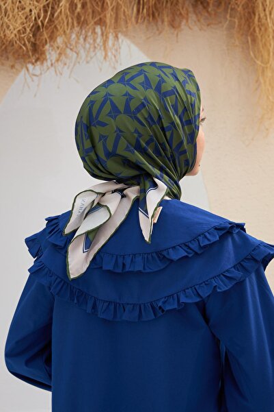 İpekhan Eva Pattern Κασκόλ Πράσινο 1132-08