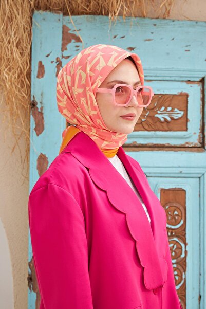 İpekhan Κασκόλ Eva Pattern Orange 1132-07