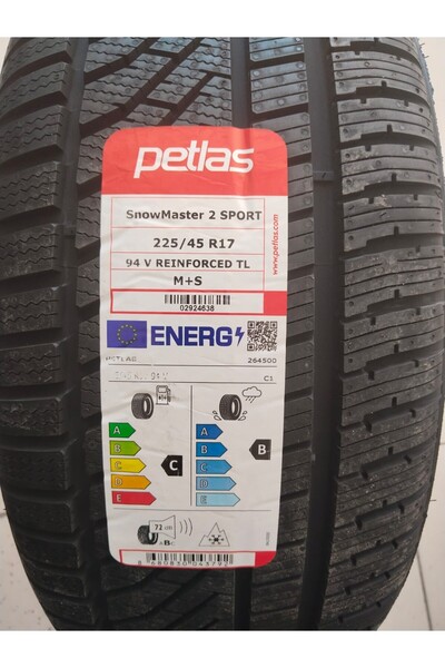 Petlas 225/45 R17 Tl 94v Reınf. Snowmaster 2 Sport Kış Lastiği 2024 Üretim