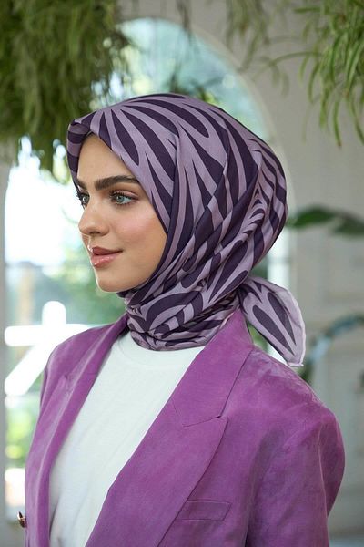İpekhan Μαλακό κασκόλ Plum Purple Summer Shine Collection - 1184-02