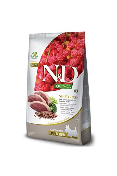 N&D Quinoa Ördekli ve Brokolili Kısırlaştırılmış Köpek Maması 2,5 Kg