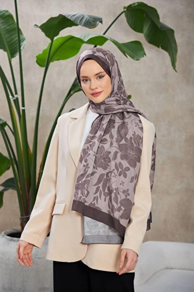 İpekhan Σάλι Fulya Soft Nature - Καφέ Γκρι 3041-11