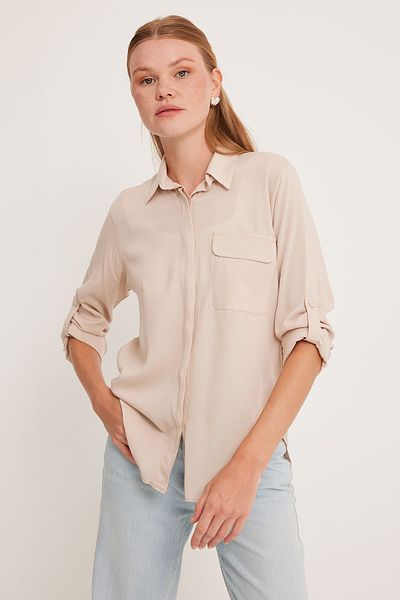 Bigdart Women's Pocket Detailed Shirt 20234 - Cream