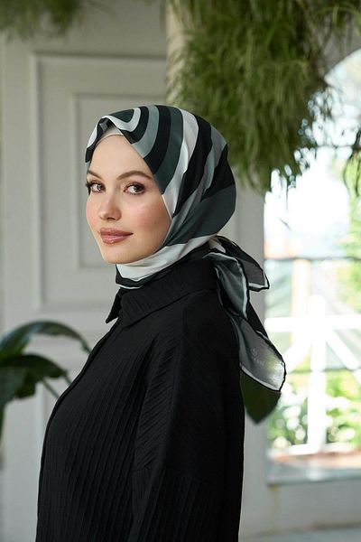 İpekhan Συλλογή Soft Scarf Summer Shine - Ασπρόμαυρο 1183-06