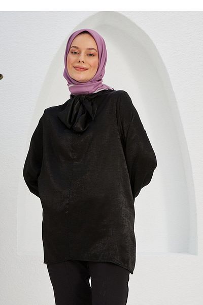 İpekhan Κασκόλ βισκόζης από βαμβακερό λιλά με απλό σχέδιο