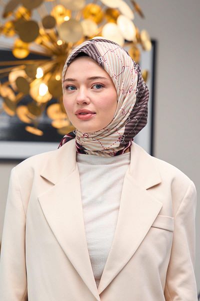 İpekhan Κασκόλ Soft Harmony Collection - Καφέ Κρέμα 1176-09