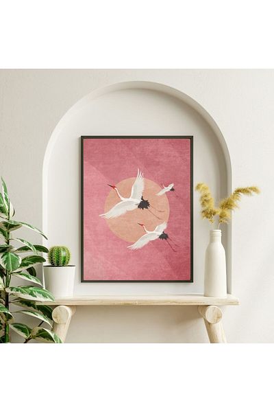 TekTablo Tablou înrămat, design modern, tablou colorat cu tematică Stork