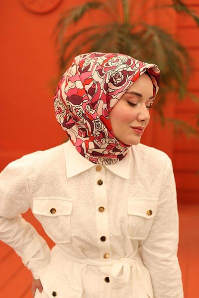 Silk Home 11434-13 موديل وشاح حرير تويل