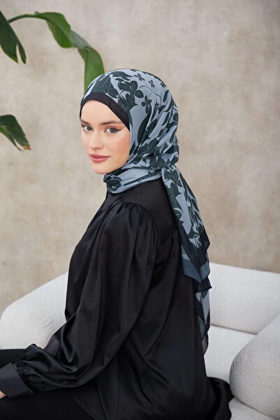 İpekhan Σάλι Soft Nature Fulya - Μαύρο Γκρι 3041-01