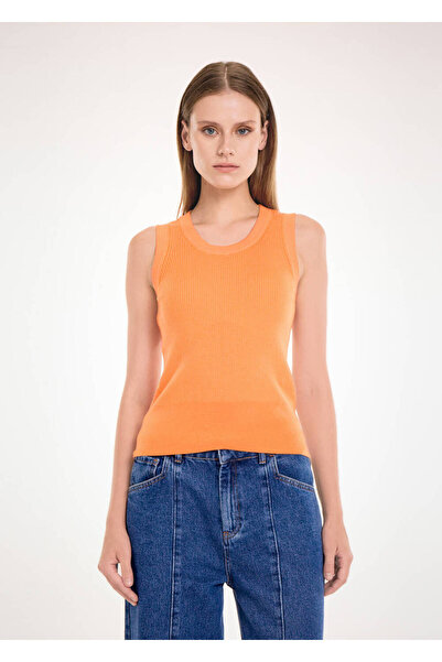 Knitss Безрукавка з мериносової вовни, помаранчева трикотажна кофта