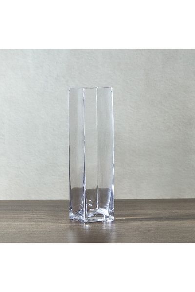 Home Box Eclat Geo Glass Modern Vase - 10x10x40 cm