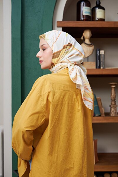 İpekhan Κασκόλ Lotus Yellow βαμβακερή βισκόζη