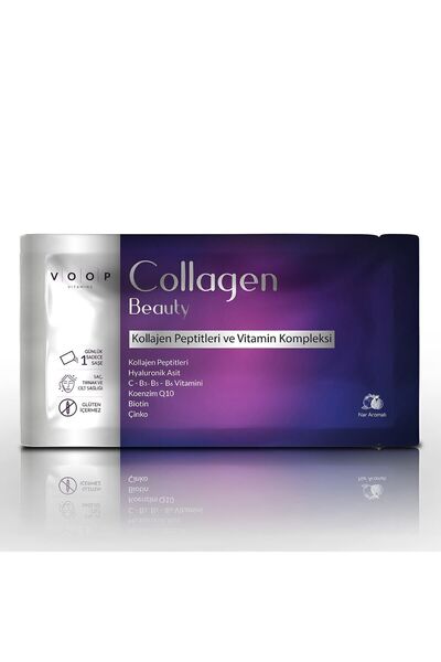 VOOP Collagen Beauty Yüksek Biyoaktif Hidrolize Kolajen %100 Saf Ve Doğal - 30 Toz Saşe