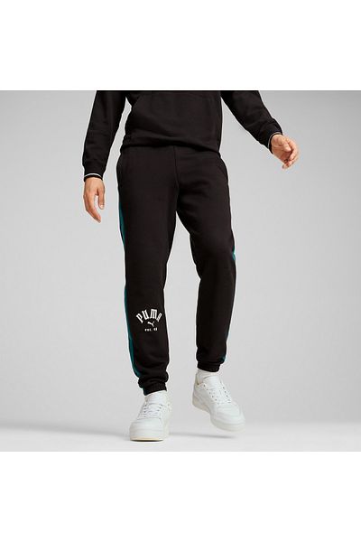 Puma T7 Play. Paris. Unisex Black Sweatpants