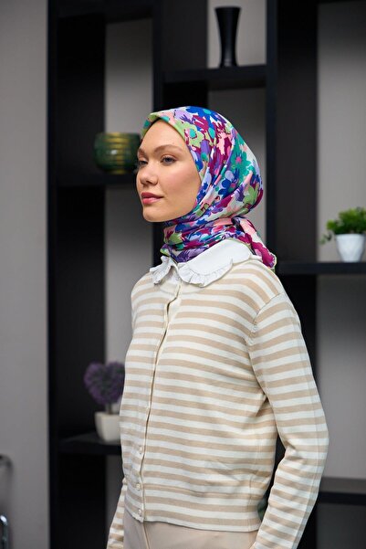 İpekhan М'ятно-зелений м'який шарф - Вишня 1179-13, колекція Harmony