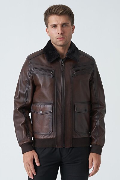 White Stone Armagh 5005 Slim Fit Torba Cep Kuzu Derisi Mont Fındık