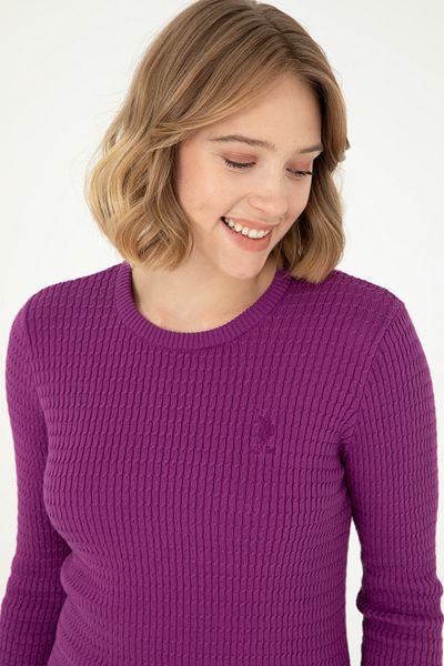 U.S. Polo Assn. Pulover de bază Violet Crew Deck pentru damă 50288979 -vr203