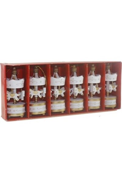 Skygo Set de 6 Carusele Mici Aurii Albe MZ144