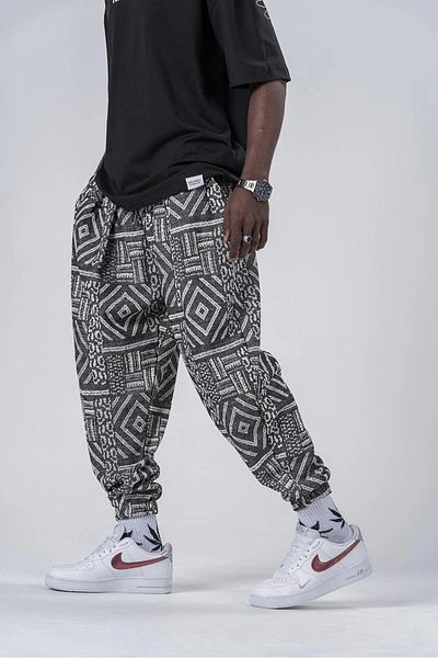 hazelin Ανδρικό Jogger Sweatpants - Anthracite White, ελαστική μέση και πόδι, χαλαρή εφαρμογή HZL24S-MXC8989-052
