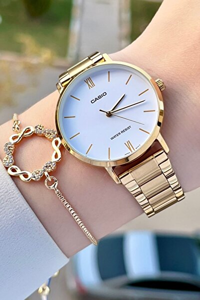Casio Altın Renk 24 Ay Garantili Kadın Kol Saati