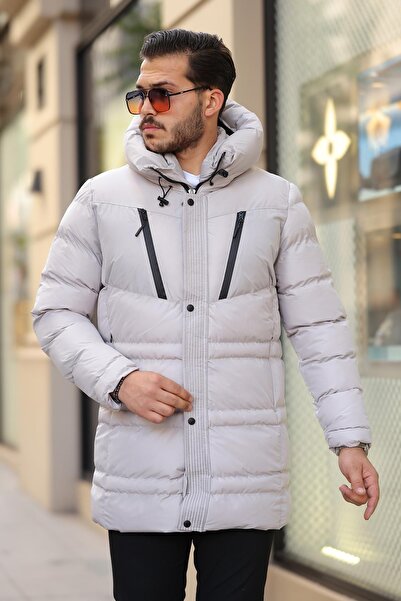 Delpino Ανδρικό πουπουλένιο παλτό με κουκούλα και αντιανεμικό