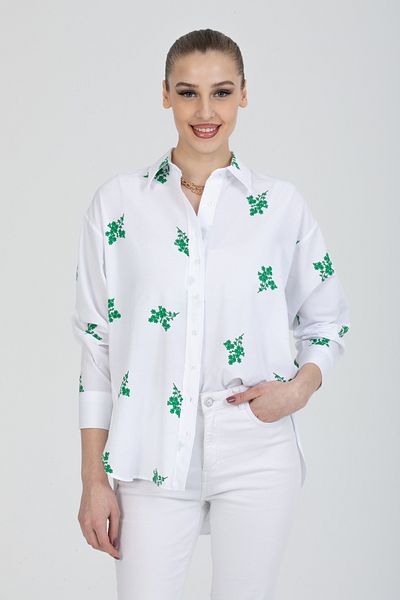 PERA MODA Cămașă oversize cu imprimeu floral
