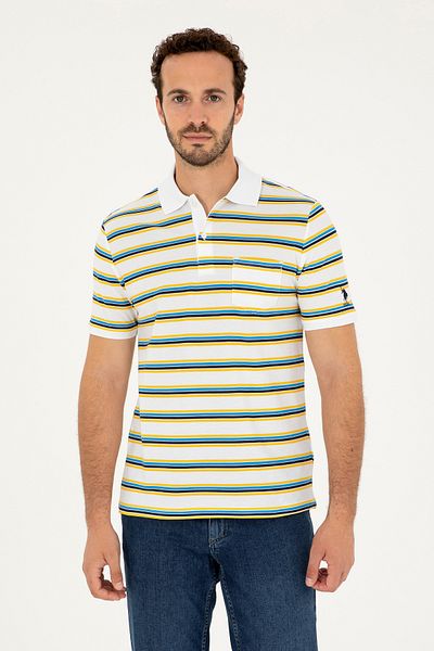 U.S. Polo Assn. Men's Regular Fit Polo Neck White T-Shirt 50288320-Vr013
