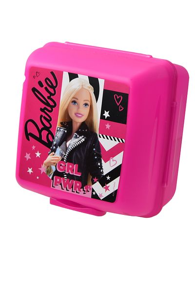 Kids Like Barbie Lunch Box 4 Section Set with Fork and Spoon