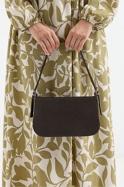 Bigdart 010172   Μοντέλο Καφέ Flat Baguette Shoulder Bag