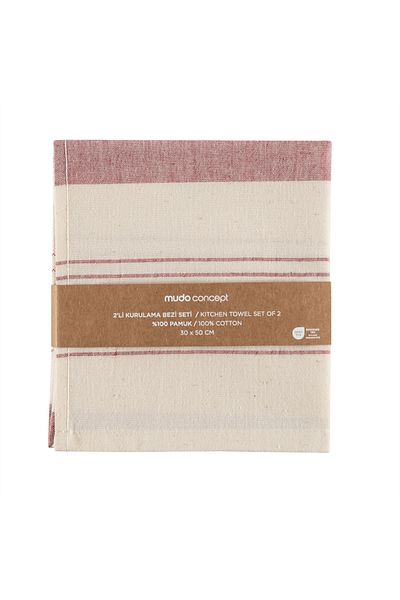 Mudo Home VIEN 2-Piece Drying Cloth - Claret Red 30x50