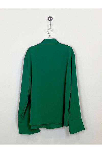 PERA MODA Bluză drapată cu volane în față Cămașă elegantă