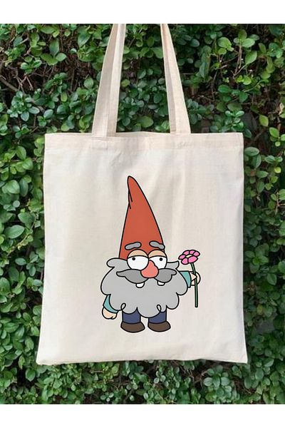 Cemira Gnome Dwarf Design Tote Bag Geantă de stofa