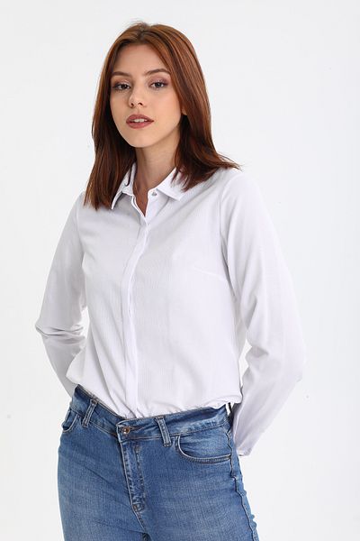 PERA MODA Cămașă clasică cu nervuri pentru femei