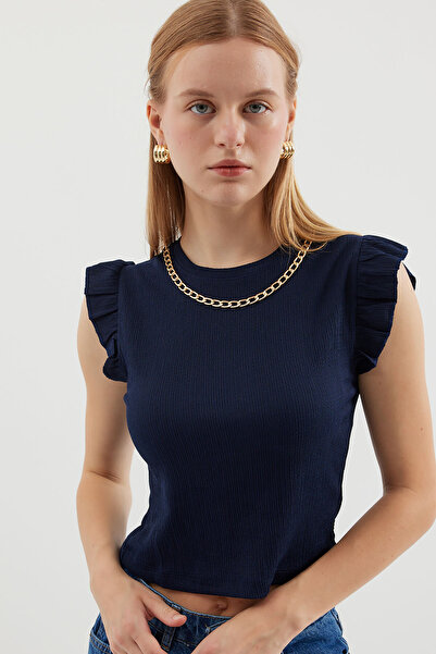 Bigdart Bluza Tricotata Model 0430 - Albastru Marin