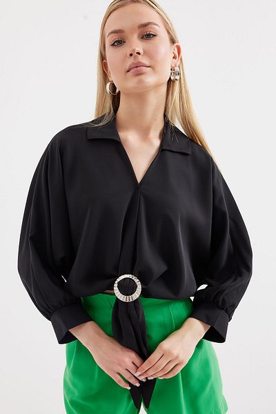 Bigdart Черна блуза Oversize 905