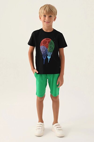 Rolypoly Soccer Navy Blue Boy Bermuda Suit