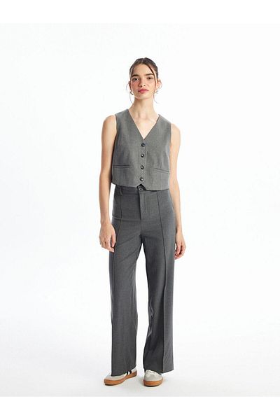 LC Waikiki Xside Women's V-Neck Plain Classic Vest